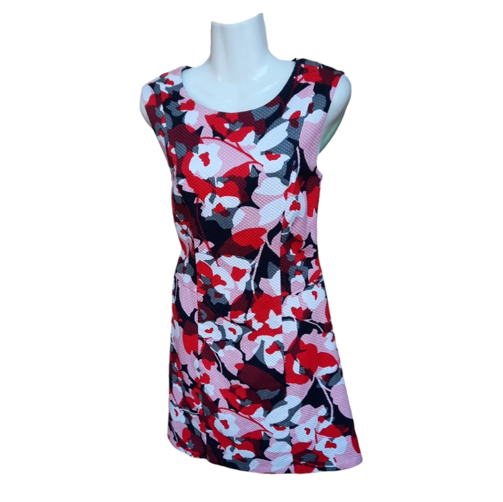 The Limited Red Pink Floral Fit & Flare Coctail Dress - Picture 9 of 10
